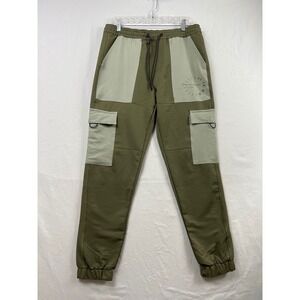 Rock Salt Cargo Joggers Mens Large Olive Green Techwear Streetwear Sweatpants